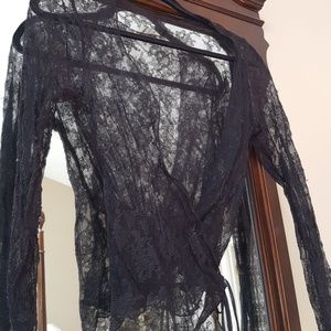 Black lace blouse